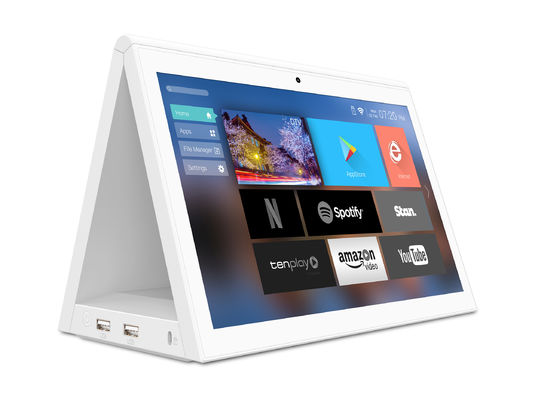 Weißer RK3288 Desktop L-Form 10,1 Zoll Android Tablet PC POE NFC Touch Dual-Screen Restaurant Bestellkiosk POS Tablets