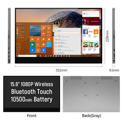 11 mm schlanker tragbarer drahtloser Touchscreen-Monitor mit Full HD-Display