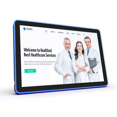 RK3288 Wandmontage Touchscreen Tablet mit 10-Punkte-kapazitiven Touch und LED-Lichtbar