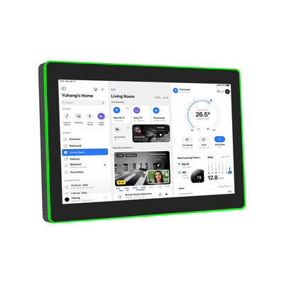 Qualität  13.3Inch Wall Mounted Conference Room Tablet NFC/RFID POE Commercial Android Tablet Surrounding Led Light usine