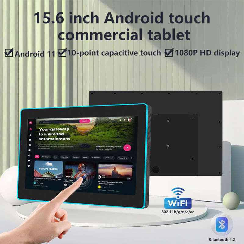 15.6 Zoll RK3566 NFC POE Power Tablet PC Wandmontierte Besprechung Android Tablet mit LED-Licht
