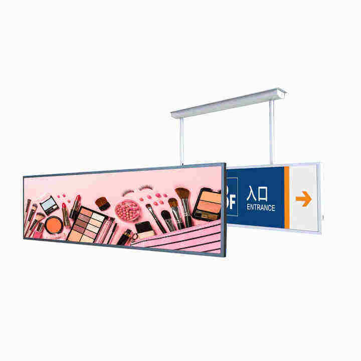 24 Zoll Ultra-Wide-Auflösung Stretched Bar Typ LCD Werbeanzeige Die perfekte Wahl für den Supermarkt Regal Einzelhandel