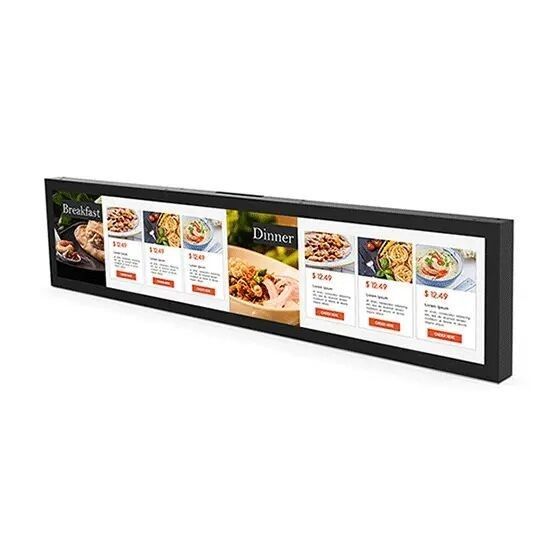 19 Zoll Wandmontierte Bar-Type Werbe-Maschine 1920x360 Android Tablet