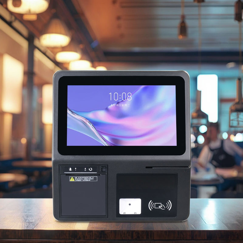 Thermal Transfer Printer Technologie 11,6 Zoll Android POS Kiosk für Supermarkt Restaurant 4GB 32GB NFC 58mm Touchscreen