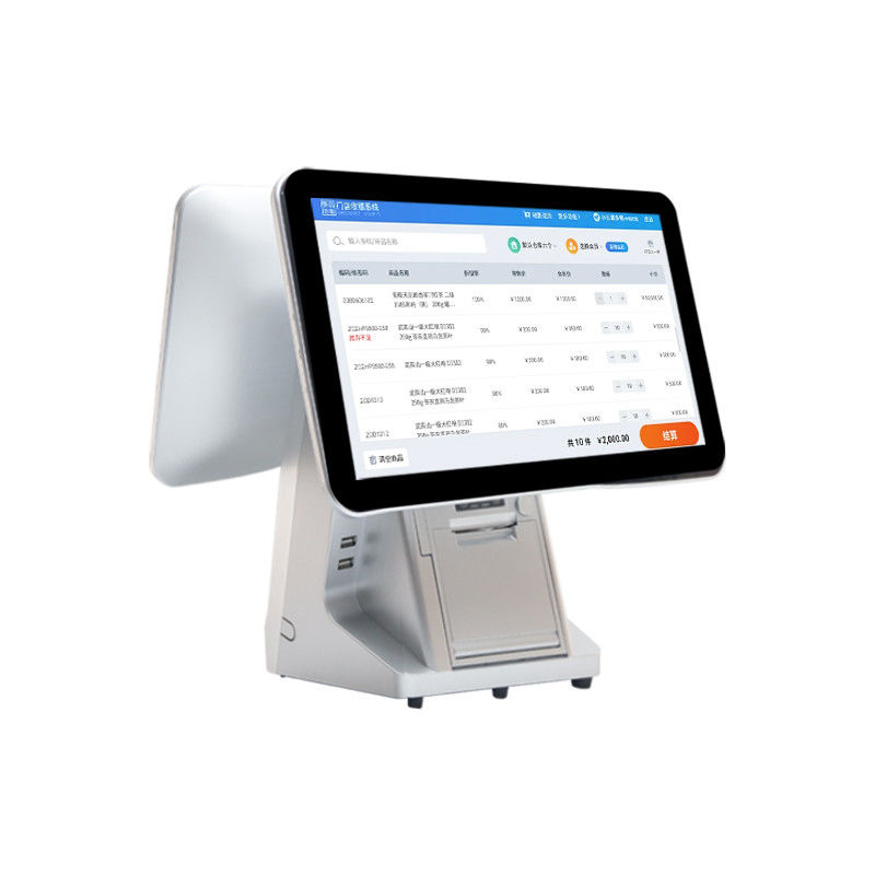 15.6' 14' Dual Screen Android Systems POS-Maschine mit Barzahlungsschub und All-in-One Touch Smart Software POS-Terminal