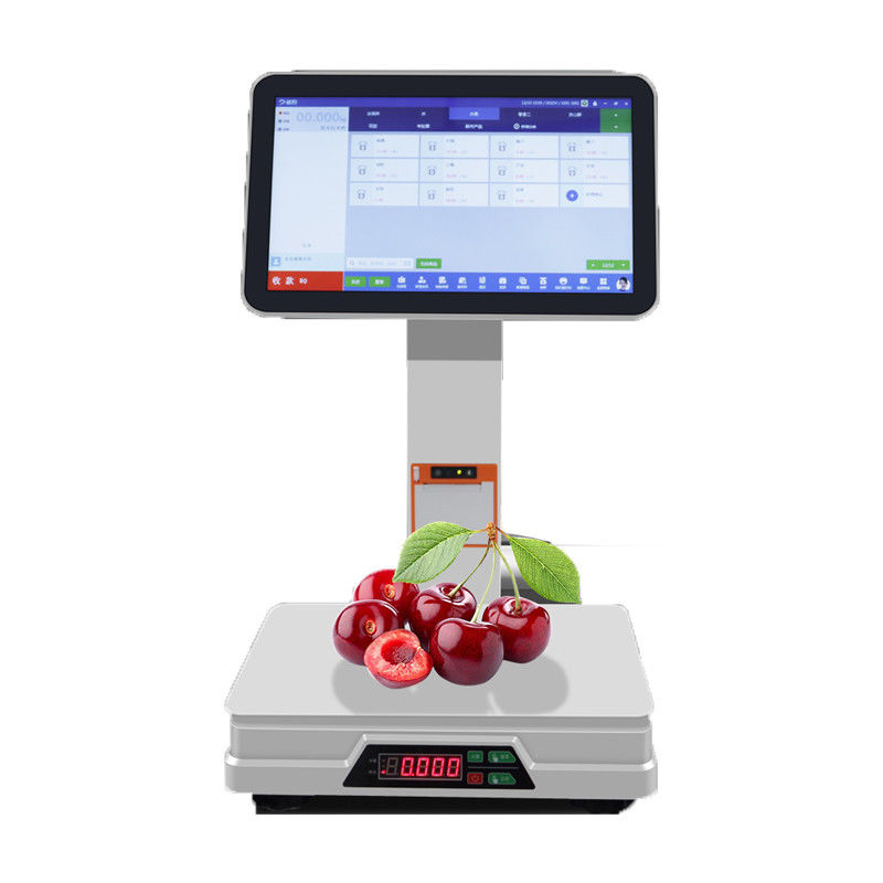 Supermarkt-POS-System 15,6 Zoll Dual Touch Screen mit eingebautem Scale Printer Wireless Protocol NFC Schnittstelle VGA