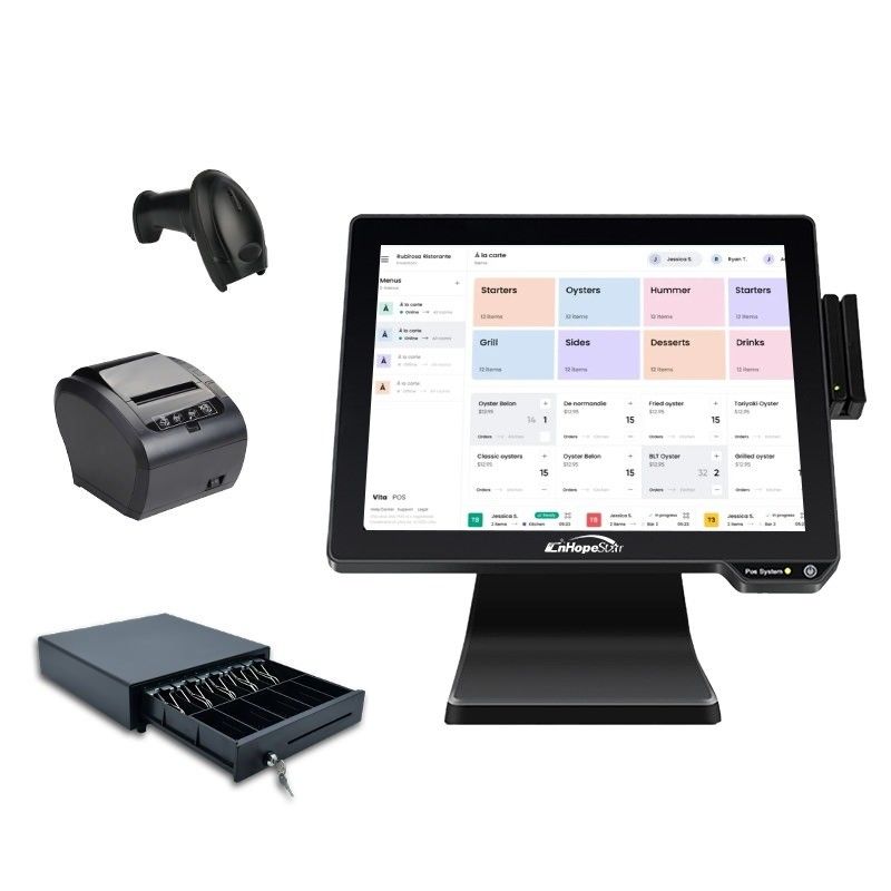 CE ROHS-zertifizierter OEM Restaurant Einzelhandel Abrechnungsdrucker Touch POS Kassierer Maschine POS Terminal All-in-One POS-Systeme