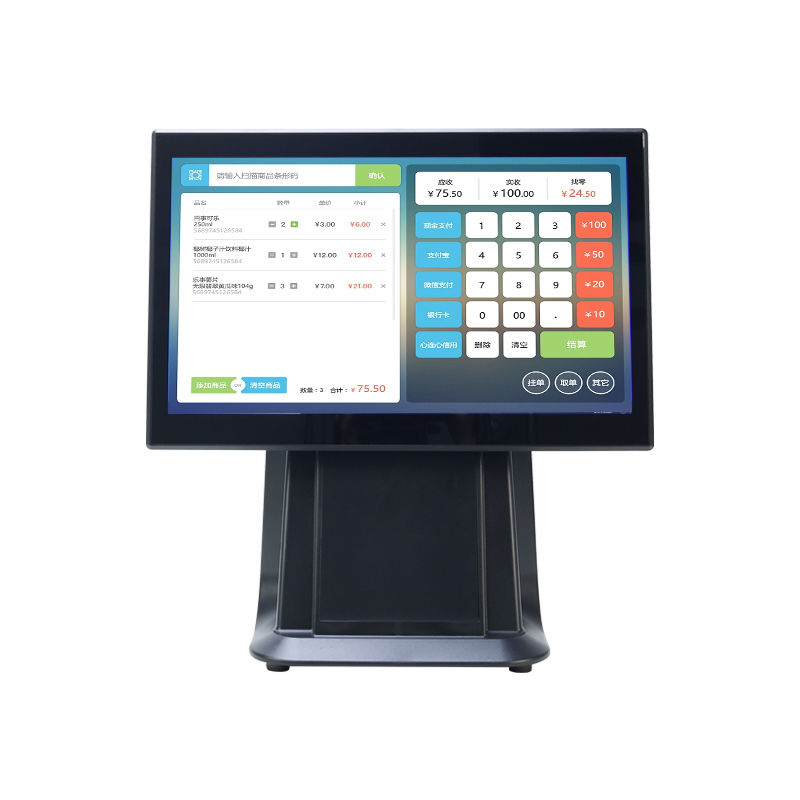Hochleistungsfähiges 15,6" I3 Prozessor Touchscreen POS All-in-One Supermarkt Einzelhandel POS-Gerät mit Kundendisplay