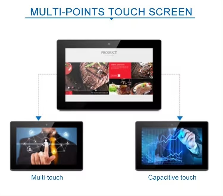 10.1 Zoll Wandmontage Werbeplakat Anzeige Digitale Beschilderung Android Tablet PC POE NFC Kamera Touchscreen für Einkaufszentren