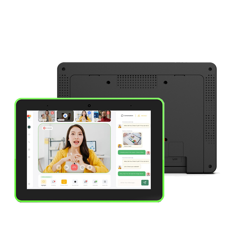 8 Zoll Wandmontage Business Touchscreen POE NFC Android Tablet PC mit LED-Licht Digital Signage Display Konferenzraumbuchungssystem