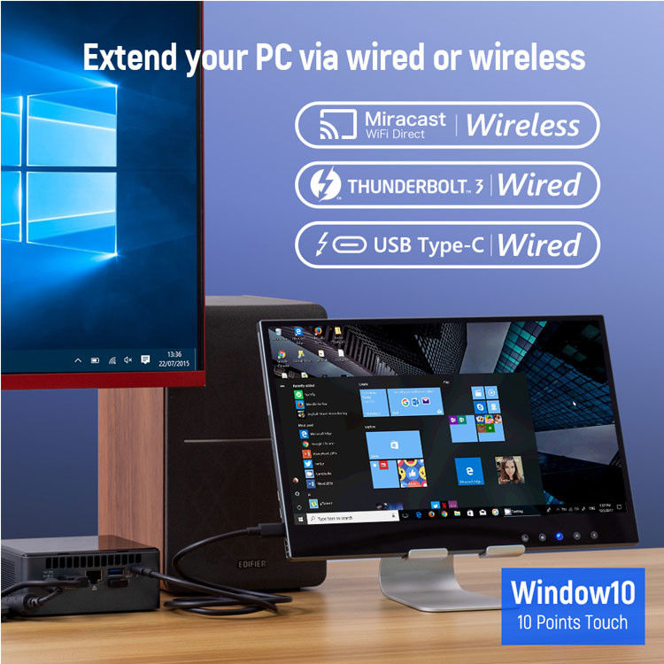 Hopestar 15,6-Zoll Ultra-Schlanker Full HD IPS Touchscreen-Monitor für Gewerbliche & Industrielle Nutzung